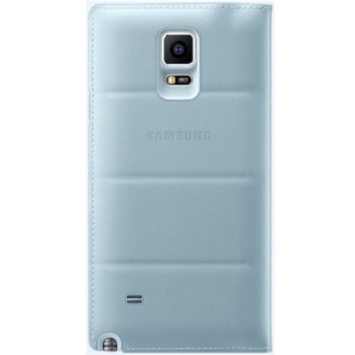 Samsung Galaxy Note 4 N910 oficiāls Flip Wallet atvērams gaiši zils ādas maciņš / Vacins.lv