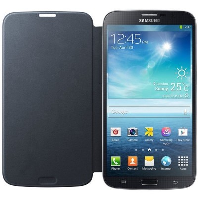 Samsung Galaxy Galaxy Mega 6.3 Flip Cover atverčiamas juodas dėklas / Priedai.lt