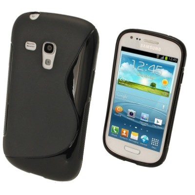 Samsung Galaxy S3 mini i8190 melns cieta silikona futrālis / Vacins.lv