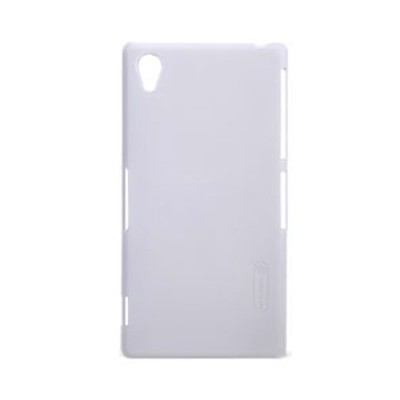 Xperia Z1 Nillkin Frosted Shield balts plastmasas futrālis + ekrāna aizsargplēve / Vacins.lv