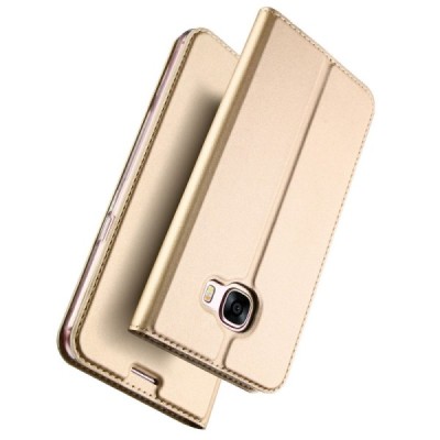 Samsung Galaxy A5 2017 (A520) „Dux Ducis“ Skin sērijas zelta ādas atvērams maciņš / Vacins.lv