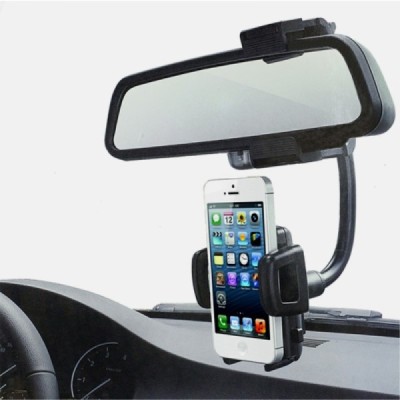 Mirror Mount melns telefona autoturētājs / Vacins.lv