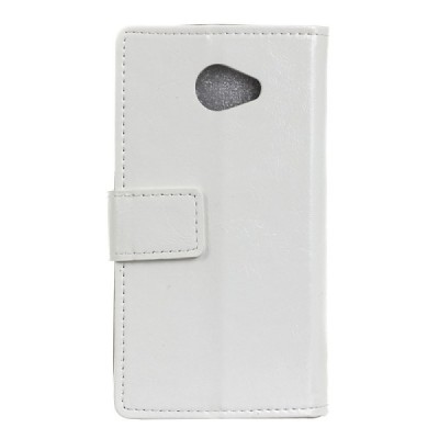 LG K5 (X220DSH) atvēramais ādas balts maciņš (maks) / Vacins.lv