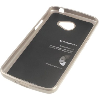 LG K5 (X220DSH) auksinis Mercury kieto silikono (TPU) dėklas - nugarėlė / Priedai.lt