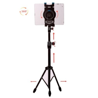 „Tripod Stand“ universāls planšetdatora turētājs - melns / Vacins.lv