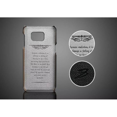 Samsung Galaxy S6 (G920) „Vintage“ Leather pelēks ādas apvalks ar iebūvētu karšu turētāju / Vacins.lv