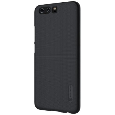 Huawei P10 Nillkin Frosted Shield melns plastmasas apvalks / vacins.lv