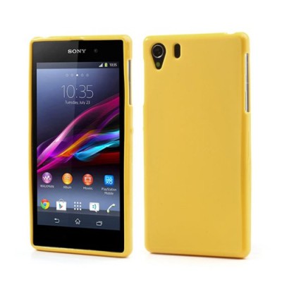 Sony Xperia Z1 Jelly Case dzeltens cieta silikona (TPU) futrālis / Vacins.lv