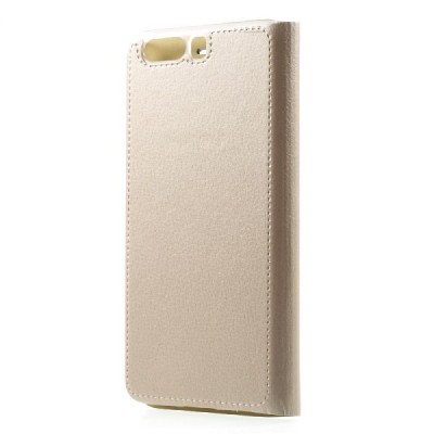 Huawei P10 (Huawei Ascend P10) zelta atvēramais Flip Wallet ādas maciņš - maks / Vacins.lv