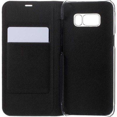 Samsung Galaxy S8 (G950) melns atvēramais Smart Wallet ādas maciņš - maks / Vacins.lv