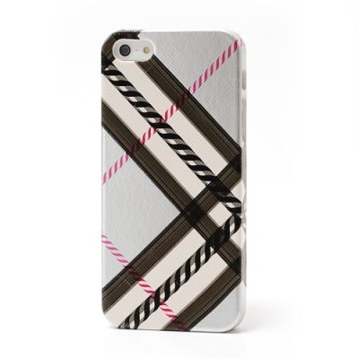 Apple iPhone 5, Apple iPhone 5S „Burberry“ stils sudraba apvalks / vacins.lv