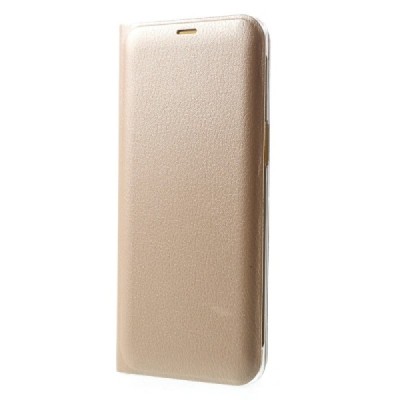 Samsung Galaxy S8+ (G955) auksinis odinis atverčiamas Smart Wallet dėklas - piniginė / Priedai.lt