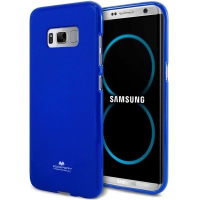Samsung Galaxy S8+ (G955) Mercury tamsiai mėlynas kieto silikono tpu dėklas - nugarėlė / Priedai.lt