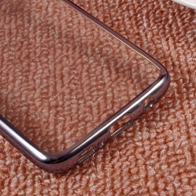 Samsung Galaxy S8+ (G955) Silikoninis skaidrus dėklas, pilkas / Priedai.lt