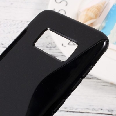 Samsung Galaxy S8+ (G955) cieta silikona (TPU) melns apvalks / vacins.lv
