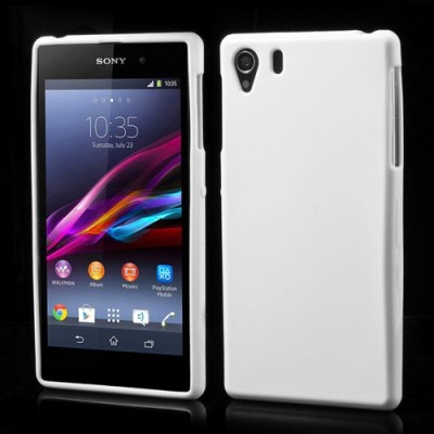 Sony Xperia Z1 Jelly Case balts cieta silikona (TPU) futrālis / Vacins.lv