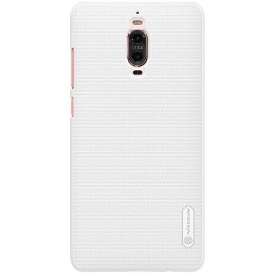 Huawei Mate 9 Pro Nillkin Frosted Shield baltas plastikinis dėklas + apsauginė ekrano plėvelė / Priedai.lt