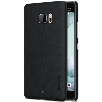 HTC U Ultra (Ocean Note) Nillkin Frosted Shield melns plastmasas apvalks + ekrāna aizsargplēve / Vacins.lv