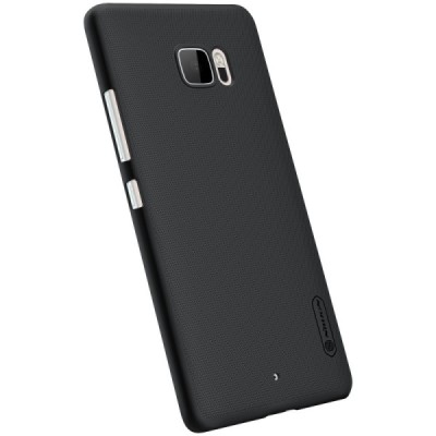 HTC U Ultra (Ocean Note) Nillkin Frosted Shield melns plastmasas apvalks + ekrāna aizsargplēve / Vacins.lv