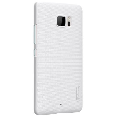 HTC U Ultra (Ocean Note) Nillkin Frosted Shield baltas plastikinis dėklas + apsauginė ekrano plėvelė / Priedai.lt