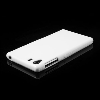 Sony Xperia Z1 Jelly Case balts cieta silikona (TPU) futrālis / Vacins.lv
