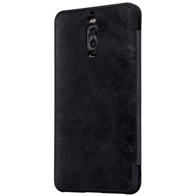 Greznais „Nillkin“ Qin sērijas ādas atvērams melns Huawei Mate 9 Pro maciņš / Vacins.lv