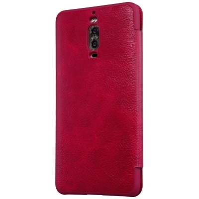 Greznais „Nillkin“ Qin sērijas ādas atvērams sarkans Huawei Mate 9 Pro maciņš / Vacins.lv