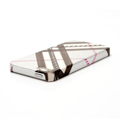 Apple iPhone 5, Apple iPhone 5S „Burberry“ stils sudraba apvalks / vacins.lv
