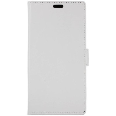 Huawei P9 Lite 2017 (Huawei P8 Lite 2017) atverčiamas baltas odinis dėklas, knygutė - piniginė / Priedai.lt