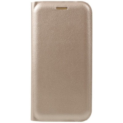 Huawei P9 Lite 2017 (Huawei P8 Lite 2017) auksinis odinis atverčiamas Smart Wallet dėklas - piniginė / Priedai.lt