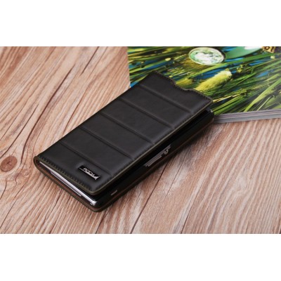 „ROCK Elite Series“ Sony Xperia Z1 ādas atvēramais melns futrālis / Vacins.lv