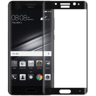 Huawei Mate 9 Pro (Porsche Design) Hat-Prince Tempered Glass melns ekrāna aizsargstikls / Vacins.lv