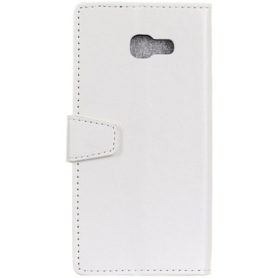 Samsung Galaxy Xcover 4 / 4S (G390, G398) atverčiamas baltas odinis dėklas - piniginė / Priedai.lt