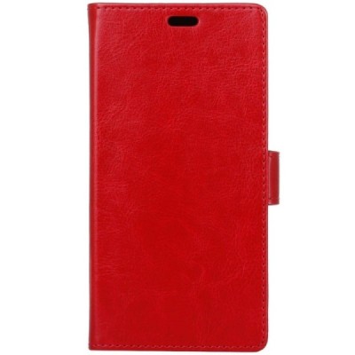 Samsung Galaxy Xcover 4 / 4S (G390, G398) atvēramais sarkans ādas maciņš (maks) / Vacins.lv