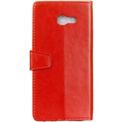 Samsung Galaxy Xcover 4 / 4S (G390, G398) atvēramais sarkans ādas maciņš (maks) / Vacins.lv