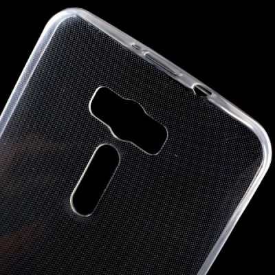Asus Zenfone 2 Laser 6.0 (ZE600KL, ZE601KL) dzidrs (caurspīdīgs) cieta silikona TPU pasaulē planākais apvalks / Vacins.lv