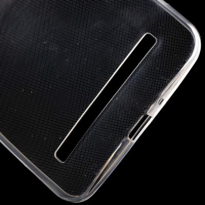 Asus Zenfone 2 Laser 6.0 (ZE600KL, ZE601KL) dzidrs (caurspīdīgs) cieta silikona TPU pasaulē planākais apvalks / Vacins.lv