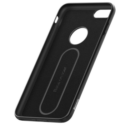 Apple iPhone 7 (iPhone 8) Baseus Mystery melns plastmasas apvalks / vacins.lv