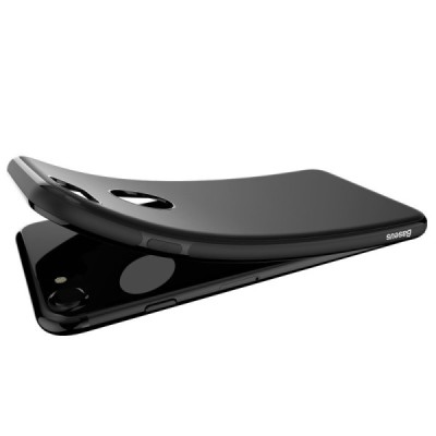 Apple iPhone 7 (iPhone 8) Baseus Mystery melns plastmasas apvalks / vacins.lv