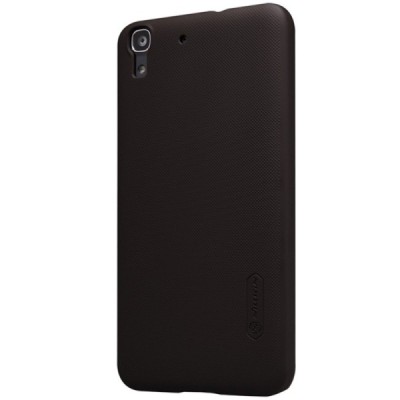 Huawei Y6 Nillkin Frosted Shield rudas plastikinis dėklas + apsauginė ekrano plėvelė / Priedai.lt
