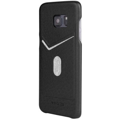 Samsung Galaxy S7 Edge (G935) „G-Case“ Jazz melns ādas apvalks ar iebūvētu karšu turētāju / Vacins.lv