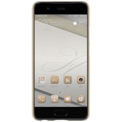 Huawei P10 Plus Nillkin Frosted Shield zelta plastmasas apvalks + ekrāna aizsargplēve / Vacins.lv