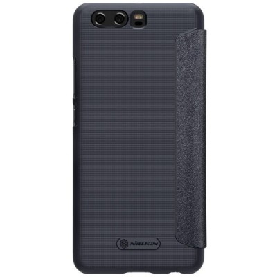 Huawei P10 Plus pilkas odinis atverčiamas Nillkin Sparkle dėklas - knygutė / Priedai.lt