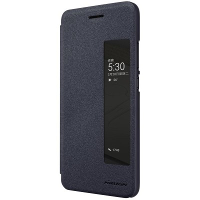 Huawei P10 Plus pilkas odinis atverčiamas Nillkin Sparkle dėklas - knygutė / Priedai.lt