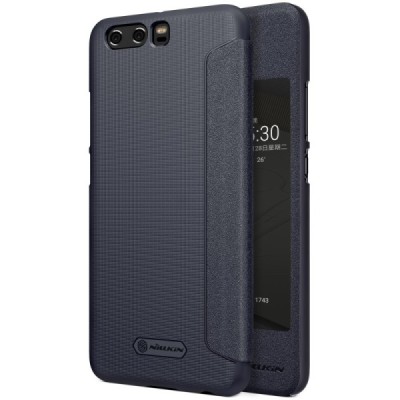Huawei P10 Plus pilkas odinis atverčiamas Nillkin Sparkle dėklas - knygutė / Priedai.lt