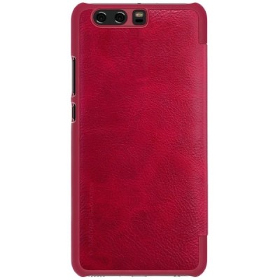 Greznais „Nillkin“ Qin sērijas ādas atvērams sarkans Huawei P10 Plus maciņš / Vacins.lv