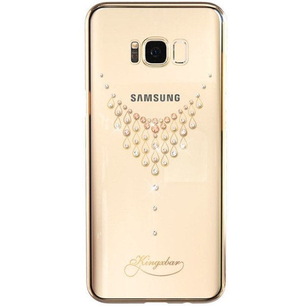 „Kingxbar" Necklace Swarovski dėklas - auksinis (Galaxy S8+)