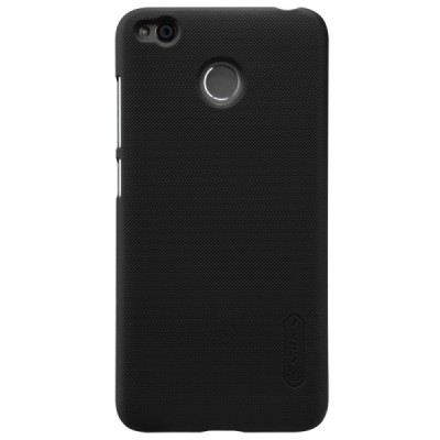 Xiaomi Redmi 4X Nillkin Frosted Shield juodas plastikinis dėklas + apsauginė ekrano plėvelė / Priedai.lt