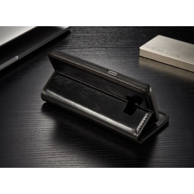 Samsung Galaxy S8 (G950) „CaseMe“ solīds atvēramais ādas melns maciņš - maks / Vacins.lv