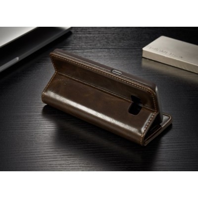 Samsung Galaxy S8 (G950) „CaseMe“ solīds atvēramais ādas brūns maciņš - maks / Vacins.lv